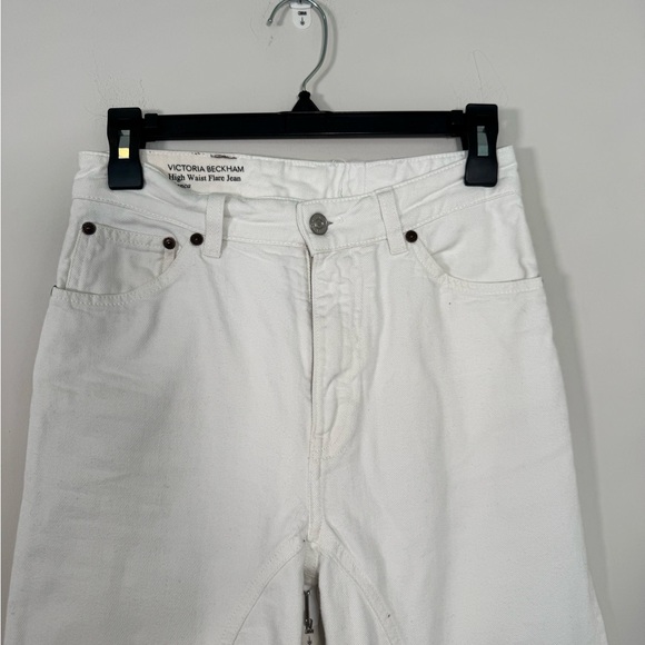 Victoria Beckham High Waist Flare Jean Bianca in White - 27 - Picture 3 of 5